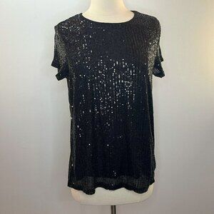 Alex & Lili Women's Sequin Short sleeve Top - Size Small - NWT